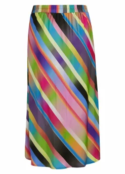 Skirt In Faded Stripe Print