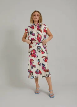 Skirt W. Butterfly Print