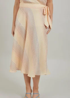 Skirt W. Rainbow Stripe Print