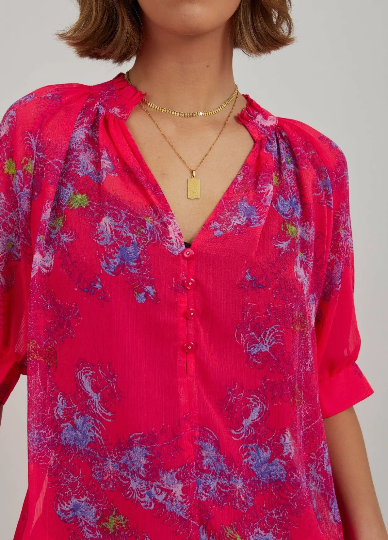 Top In Feather Bloom Print
