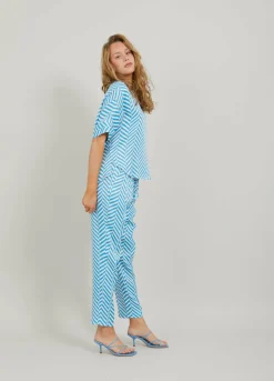 Top In Heringbone Print