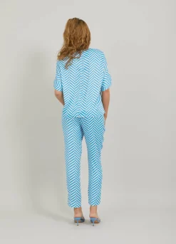 Top In Heringbone Print