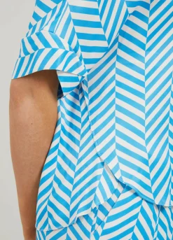 Top In Heringbone Print