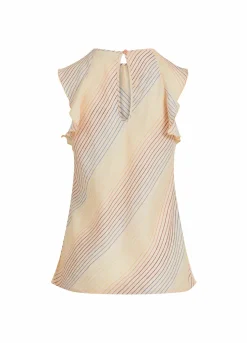 Top In Rainbow Stripe Print