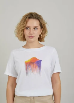 T-Shirt W. Cloud Print