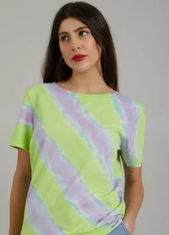 T-Shirt W. Dip Dye Print