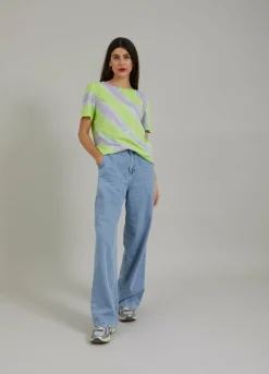 T-Shirt W. Dip Dye Print