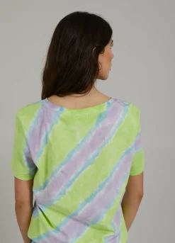 T-Shirt W. Dip Dye Print