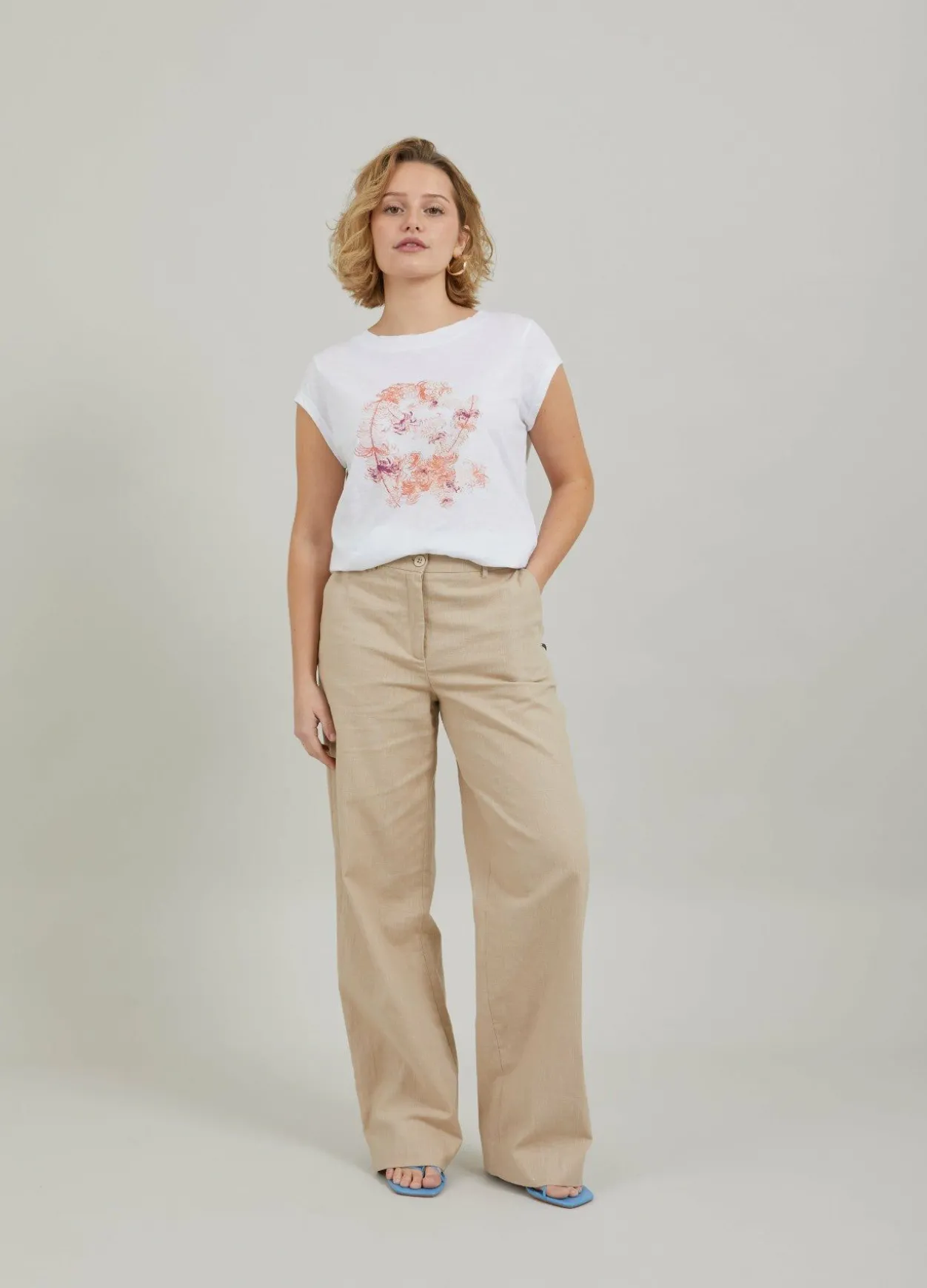T-Shirt W. Feather Print