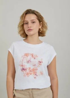 T-Shirt W. Feather Print