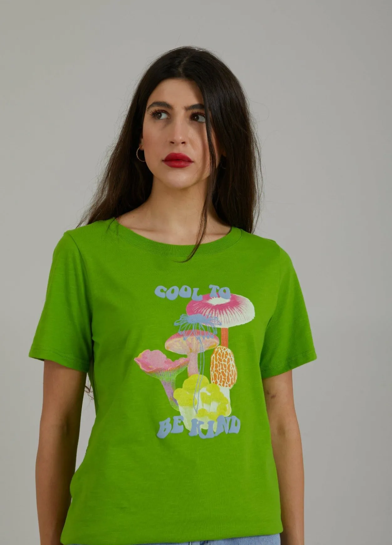 T-Shirt W. Mushroom Print