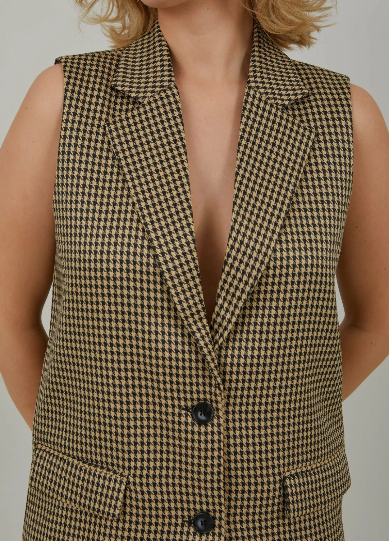 Vest In Houndstooth