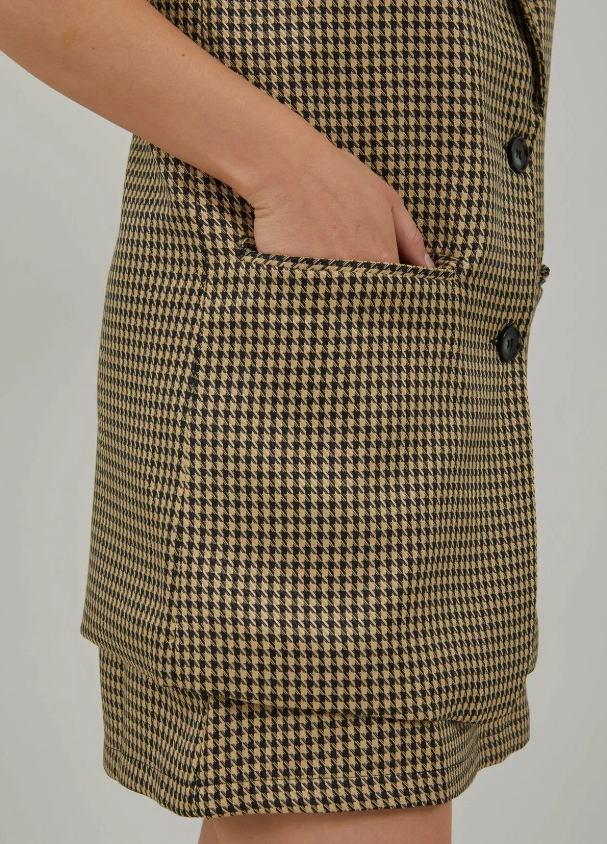 Vest In Houndstooth