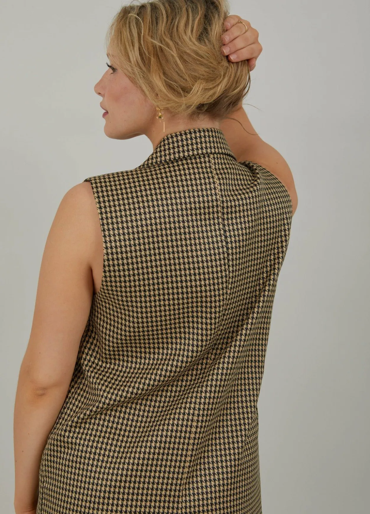 Vest In Houndstooth